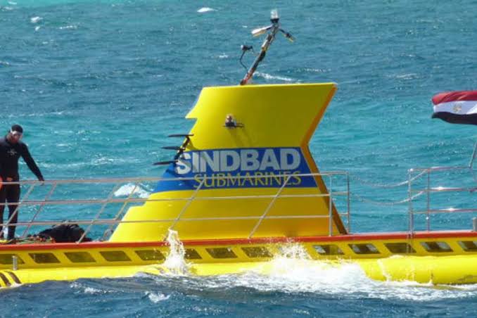 Excursão de submarino Sindbad saindo de Soma Bay / Safaga